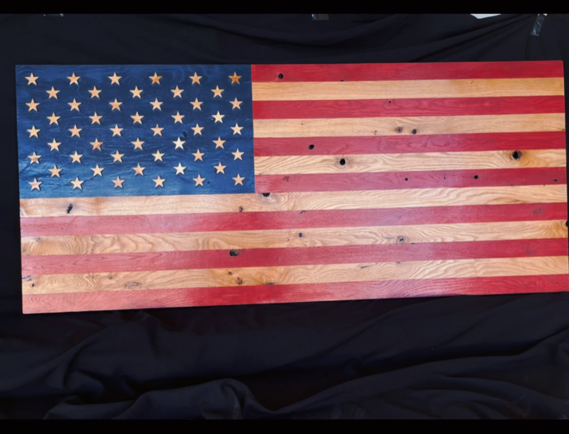 Red Oak American Flag